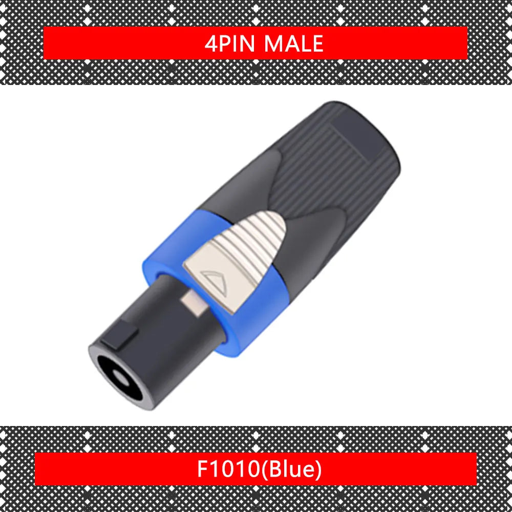 10PCS Speaker Powercon connector NL4FX Speakon 4 Pole Plug Male Professional audio power plug Red&Blue