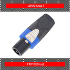 10PCS Speaker Powercon connector NL4FX Speakon 4 Pole Plug Male Professional audio power plug Red&Blue