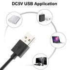 WS2812B DC5V Led Pixel Ring Individul AddressabIe Ring 5050 RGB WS2812 IC BuiIt-in Led ModuIe And 14Keys Lock USB  Controller