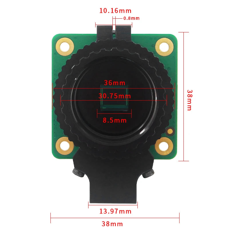 Raspberry Pi High Quality Camera 12.3MP IMX477 Sensor Camera with Telephoto/Wide Angle/HD Zoom Telephoto Lens for Pi 4B/3B+/Zero