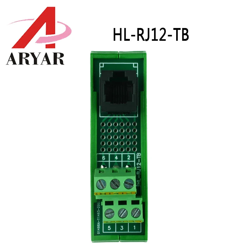 RJ12 vertical Breakout board RJ 12 splitter RJ12adapter Din Rail Mounting
