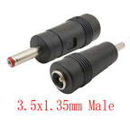 5Pcs DC Connectors 5.5x2.1mm Female to 5.5x2.5 5.5x1.7 6.0x4.4 6.3x3.0 4.8x1.7 4.0x1.7 3.5x1.35mm Male Laptop Power Plug Adapter