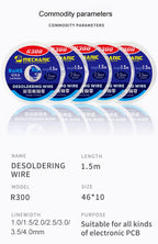 10pcs/Lot Mechanic Solder Wick Remover Desoldering Braid Wire Sucker Cable Wire 1.0/1.5/2.0/2.5/3.0/3.5/4.0mm Welding Accessory