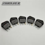 12V/220V LED Light KCD3 On Off Rectangle Long Rocker Switch Waterproof IP67 Cover Car Dash 3PIN/2Pin