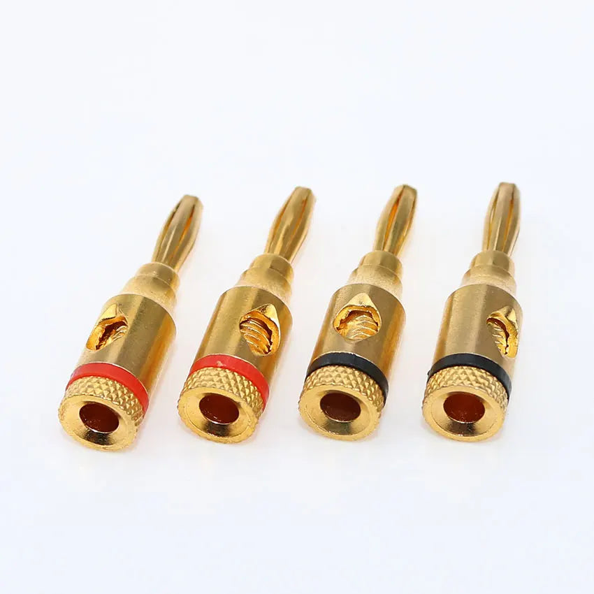 ChengHaoRan 4mm Gold-Plated Musical Audio Speaker Cable Wire Banana Plug Connector Plated Musical Speaker Cable Wire Pin