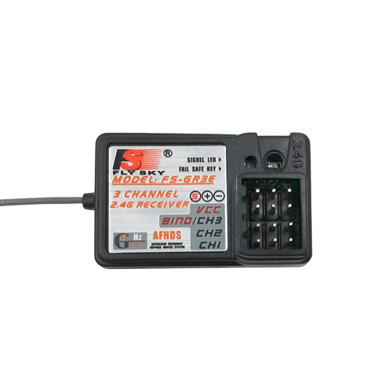 Flysky FS-GR3E 3Channel 2.4G GR3E Receiver with Failsafe GT3B GR3C Upgrade for RC Car parts Truck Boat GT3 GT2 Transmitter