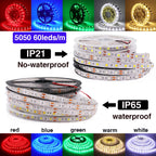 DC12V LED Strip 5050 5054 2835 240LEDs/m High Bright Flexible LED Rope Ribbon Tape Light Lamp Warm White / Cold White 5m