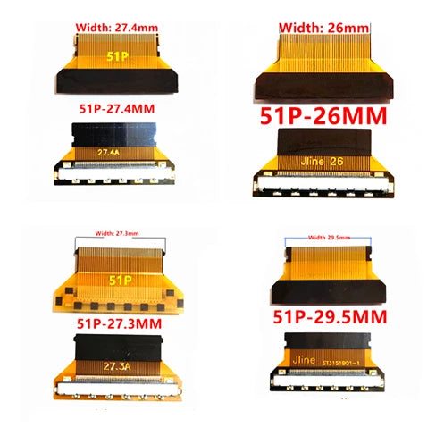 10pcs/FIX 30P to FPC 30P/51P 0.5mm/1.0mm flexible cable interface adapter LCD LED LVDS Cable to FPC FFC adapter board TV plate