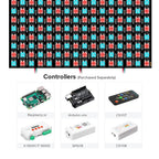 1-10Pcs WS2812B RGB Flexible 16x16 8x32 256Leds Pixel Panel Matrix Screen Led Module WS2812 IC ECO Individually Addressable DC5V