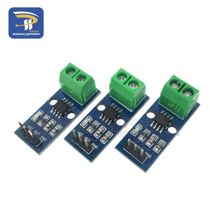 1PCS NEW 5A 20A 30A Hall Current Sensor Module ACS712 Model For Arduino AC DC Current Detection Board