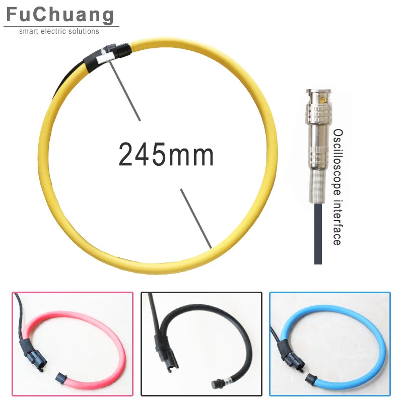 Flexible Rogowski Coil Rope CT FRC800 1000A/100mV Big Bandwidth for Network-analyzer Power meter and Transient recorder