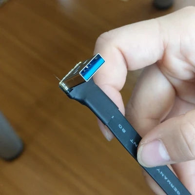 USB Type-C Ribbon Cable Flat EMI shielding FPC Cable USB 3.0 Type C 90 degree Angle Connector up downward 5cm-3m USB 3.1
