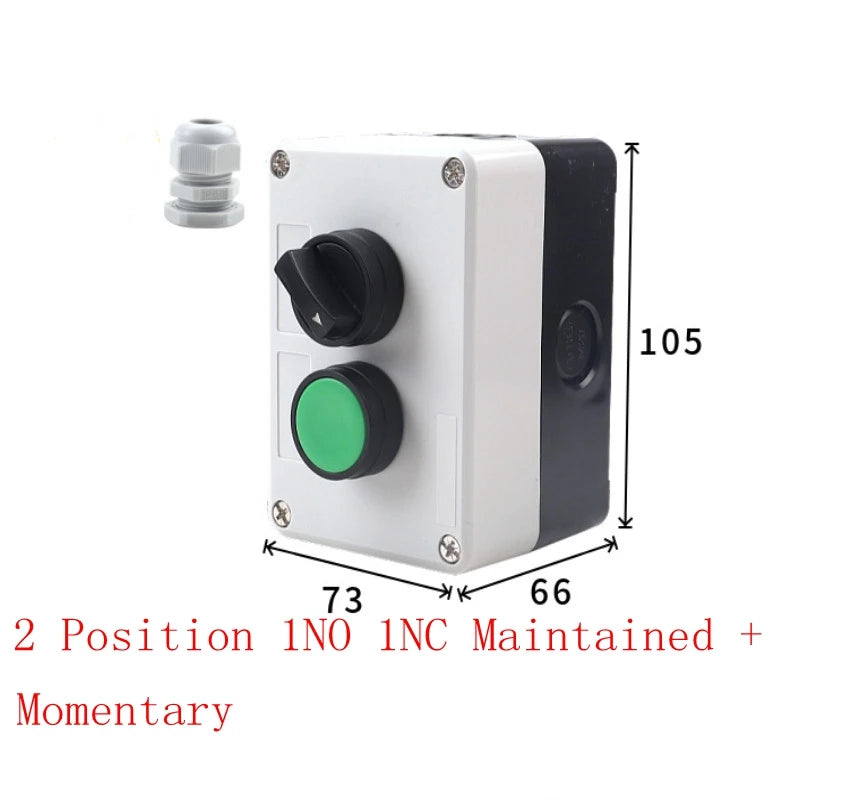 start and stop self-reset Momentary Waterproof button box switch emergency stop industrial control box