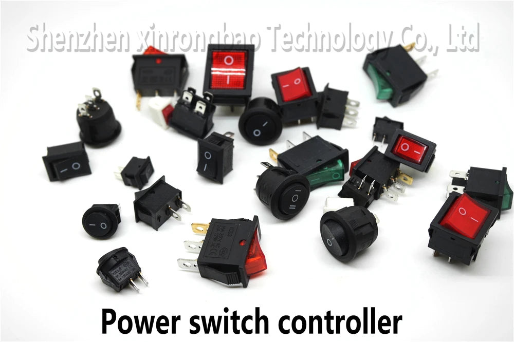 5pcs 30A 250V KCD2 KCD4 Rocker Switch DPST 4 Pin 6Pin Red Lighted 120V Rocker Toggle Switch ON Off Heavy Duty 22*29 High voltage