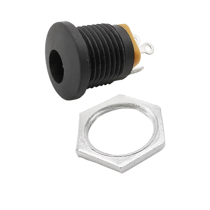 10Pcs (5Pairs) DC022 5.5 x 2.1mm 12V 3A DC Power Socket Plastic Male Plugs Female Socket Panel Mount Jack 5.5*2.1M Connector
