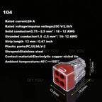 25/50/100PC DIY YOU 102/103D/104D/104/106/108 Universal Compact Wire Wiring Connector Conductor Terminal Block With Lever