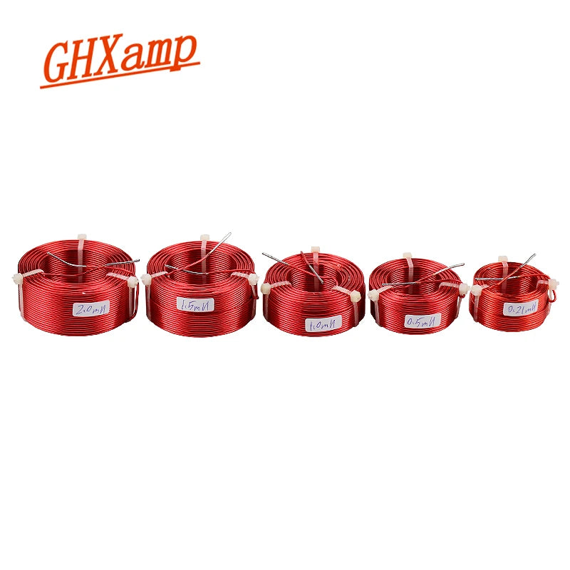 GHXAMP 1PCS 1.2mm Speaker Crossover Inductor Coil Oxygen-Free Copper Frequency Divider Coil Inductance 0.21mH 0.5mH 1.0mH 1.5mH