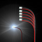 10PCS 12V Wired Led Smd 0805 Led Lamp Flashing Models Train Pre-Soldered Micro Litz with Resistance for Train Railway Landscape