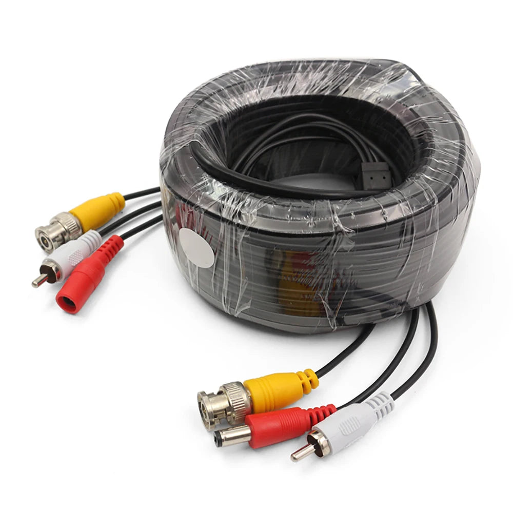 5-50M BNC+RCA+DC Connector 3 in 1 CCTV Outdoor Cable Coaxial Audio Video Power Cable For DVR System Security Surveillance Camera