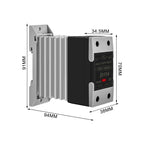 Din Rail Mounted SSR Single Phase Solid State Relay With Heat Sink SSR 10DA 25DA 40DA 60DA 80DA 100DA 120DA