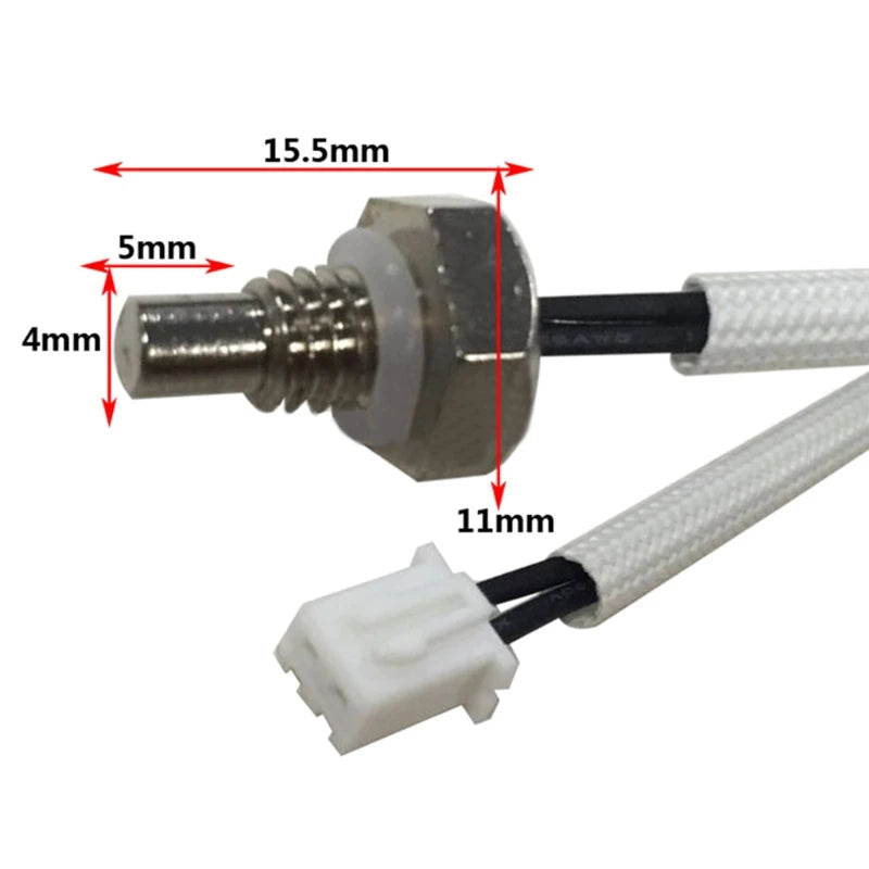NTC 50K Thermistor Temperature Sensor Resistance Value 50K B Value R25/50 M6 Thread Probe Cable Waterproof