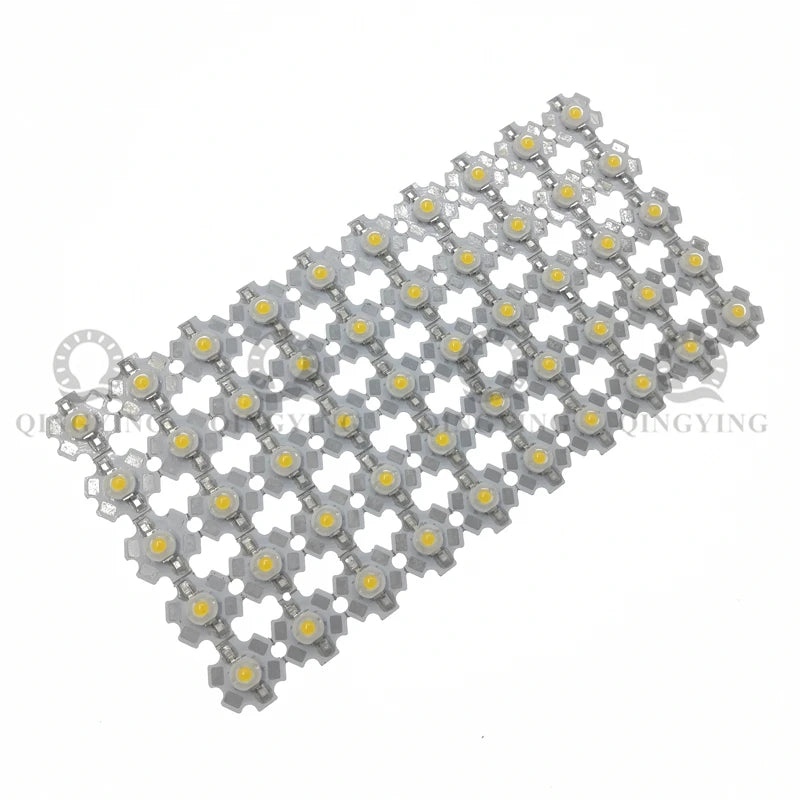 25pcs/100pcs 1W 3W High Power LED Diodes Warm Cold White/Natural White/Red/Green/Blue/Royal Blue With 20mm White Black PCB