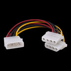 1/2/5 Pcs 4-Pin Power Y Splitter Cable, Male to Dual Female Extension Cord for PC Build & HDD Upgrade