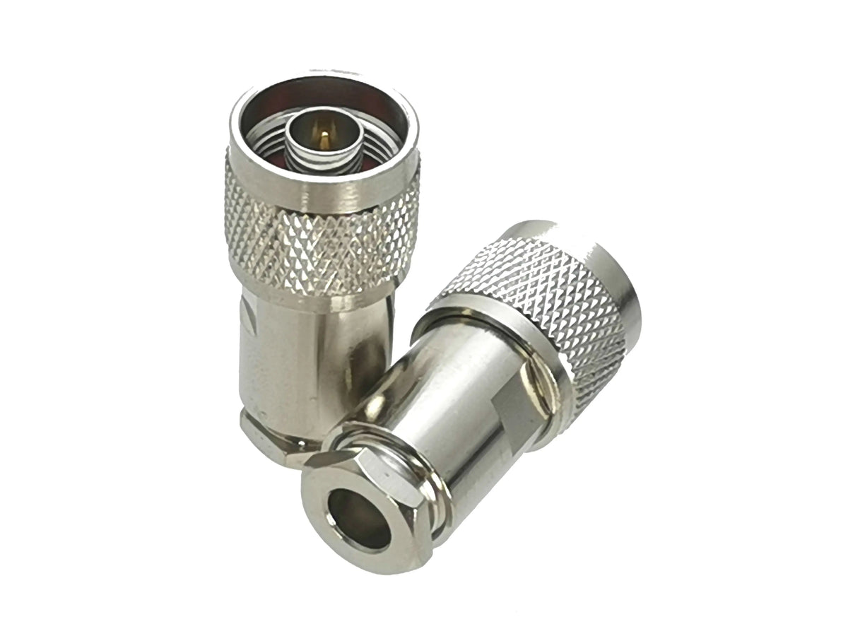1Pcs Connector N Type Clamp For RG58 RG142 / RG8X LMR240 / RG5 RG6 / RG8 LMR400 RF Coaxial Male plug & Female jack