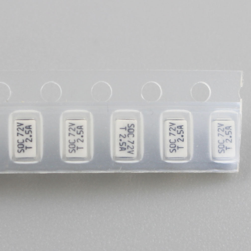 10pcs Micro Fuse SMD SMT 1206 72V 11CT T 1A 1.25A 1.6A 2A 2.5A 3.15A 4A 5A 6.3A 8A 10A 72V DC Slow Blow 3216 Surface Mount SOC