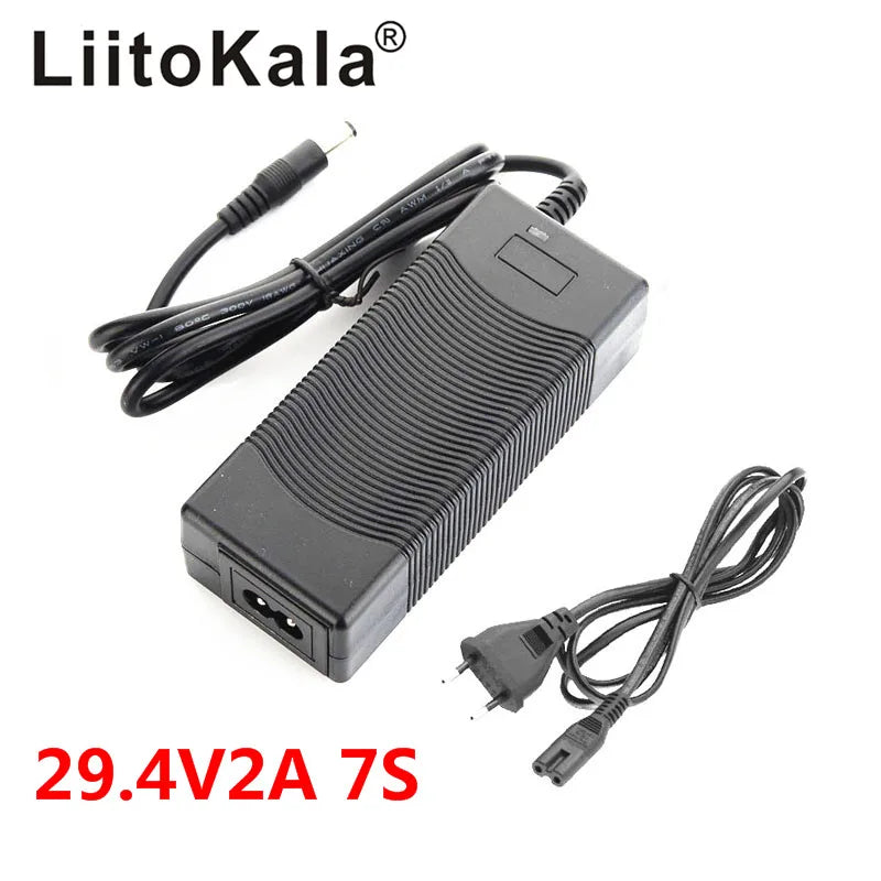 LiitoKala 12V 24V 36V 48V 2A/5A 3S 6S 7S 10S 13S 18650 Lithium Battery Charger 12.6V 29.4V 42V 54.6V DC 5.5*2.1mm