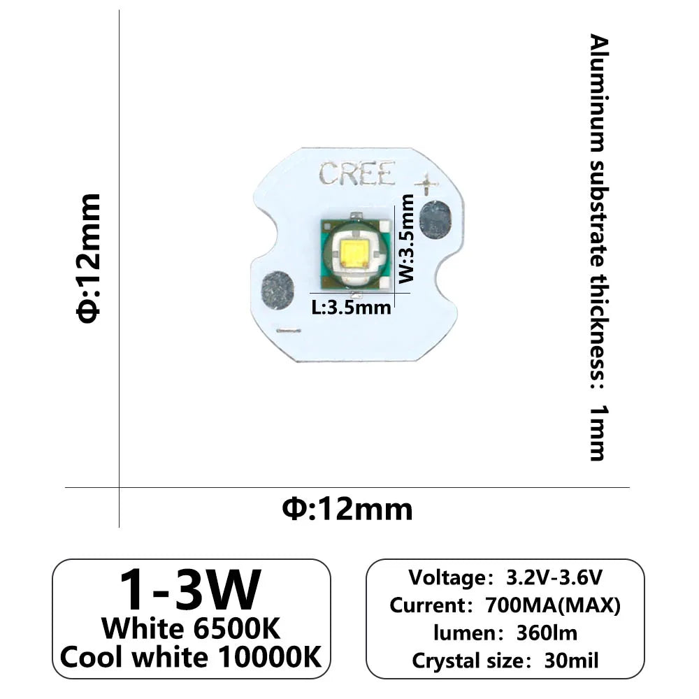LED 3535 5050 1-3W 5-6W 10W 18W LED Light Emitter Diode For LED Flashlight Lamp Bead White 6500K 10000K