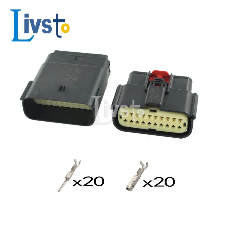1 Set 2 3 4 6 8 12 16 20 2Pin Way Molex Car Waterproof Connector Tail Lamp Male Female Socket Plug 33471-0301 33472-0601