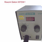 1pc QUICK 957DW+ LED display adjustable hot air heat gun with Helical Wind 580W SMD rework station