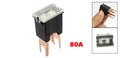X Autohaux Car Straight Terminal 80A Slow Blow Male 2 Blades Adapter In Pal Fuse Universal Black Auto Accessories
