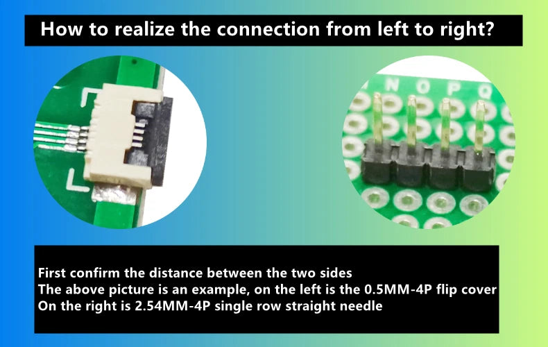 5PCS FFC/FPC Adapter Board 0.5MM-5P to 2.54MM Welded 0.5MM-5P Flip-top Connector