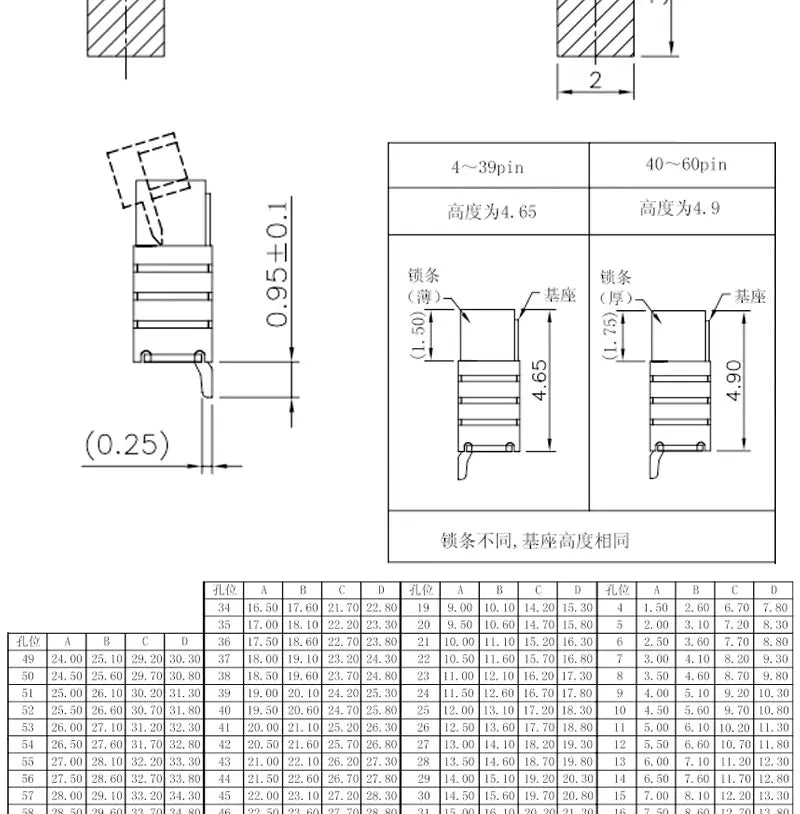 10pcs FPC Connector 0.5mm/1.0mm Pitch Drawer type Upper/ Bottom contact Type Socket FFC Flat Cable Socket 4P 5P 6P 8P 10P-60Pin