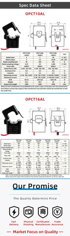 Miniature Split Core Current Transformer OPCT10ATL 5A/100mV 20A/100mV 50A/100mV 1A 5A 10A/1V Ferrite Cores CTs Sensor