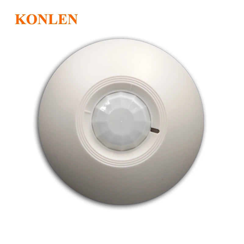 12V Wired PIR Motion Sensor Ceiling Detector 360 Degree Infrared Movement Detection N.O N.C Signal Output Link Wire Alarm System