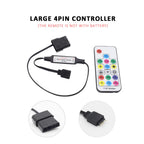 SATA RGB LED Controller 5V DC 3Pin RF 17 Keys Wireless Remote Large 4Pin Addressable Strip Light Controller for PC Computer Case