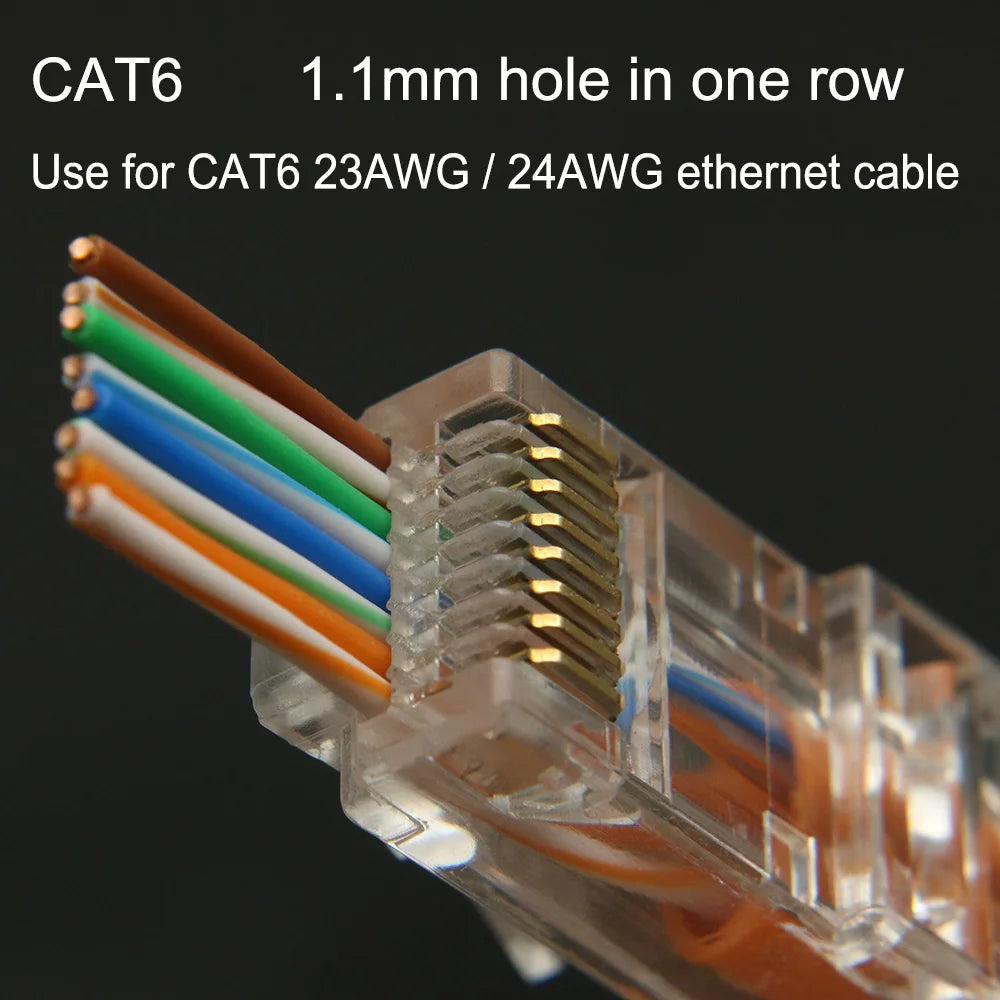 Xintylink RJ45 Connector CAT6 50U/6U Ethernet Cable RG45 Plug CAT5E UTP 8P8C RJ45 CAT6 Network Modular LAN Jack CAT5 Keystone