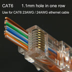 Xintylink RJ45 Connector CAT6 50U/6U Ethernet Cable RG45 Plug CAT5E UTP 8P8C RJ45 CAT6 Network Modular LAN Jack CAT5 Keystone