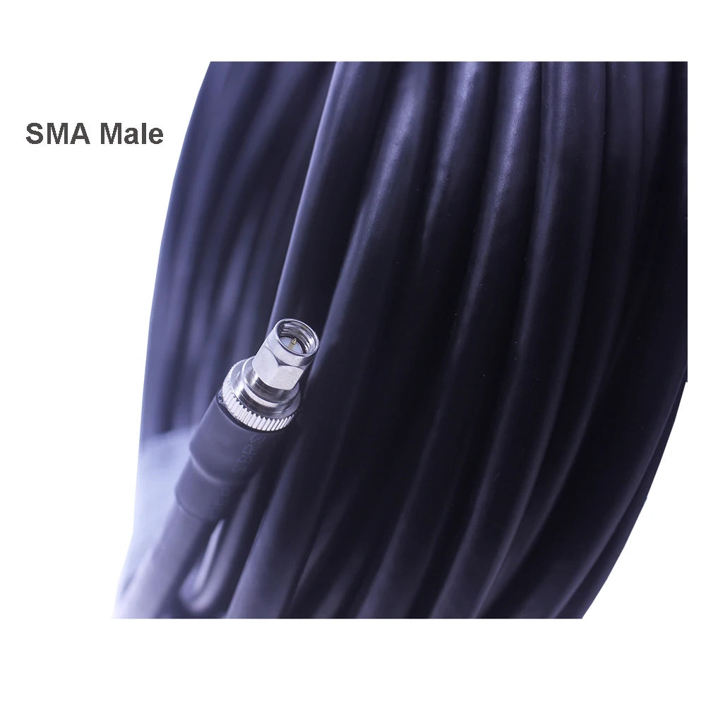 LMR 400 SMA to SMA Male/RP SMA Male Connector Cable Low Loss 50 Ohm 50-7 Cord WIFI Antenna Extension Jumper RF Coaxial Adapter