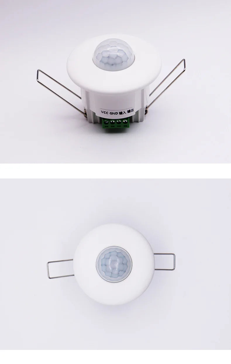 New Reed Switch Signal Switch Silent Dry Contact 12V-24V Ceiling Mini Embedded Infrared Human Body Motion Sensor Switch