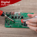JCD Soldering Iron kits With Digital Multimeter 100W 220V/110V Multi-function Button Solder Station Adjustable Temperature 908U
