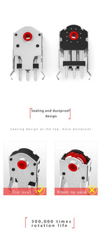 Kailh 5/7/8/9/10/11mm Rotary Mouse Scroll Wheel Encoder 1.74 mm hole 20-40g force for PC Mouse alps encoder