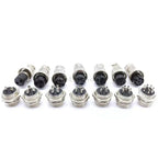 1 Set 5/8' GX16-2/3/4/5/6/7/8/9/10 Pin Male Female 16mm Wire M16 GX16 Circular Aviation Connector Socket Plug Metal