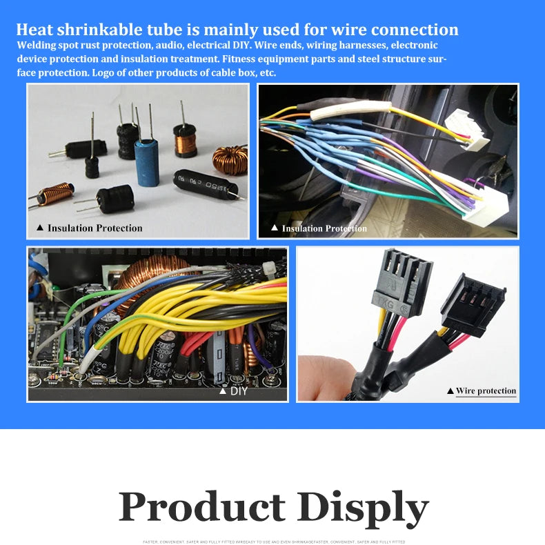 1M/piece 3:1 Heat Shrink Tube with Glue Dual Wall Tubing Diameter 1.6/2.4/3.2/4.8/6.4/7.9/9.5/12.7mm Adhesive Lined Sleeve Wrap