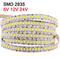 5V 12V 24V 2835 Led Strip 5m 300/600/2400 Pixels Led Tape SMD 3528 Fiexible Light Bar Strips Under Cabinet Lighting Backlight
