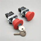 XB2-BS142 XB2-BS442 XB2-BS542 1NC Key Emergency Stop Rotary Push Button Switch 2 Position Locking 22mm Mushroom Head Button