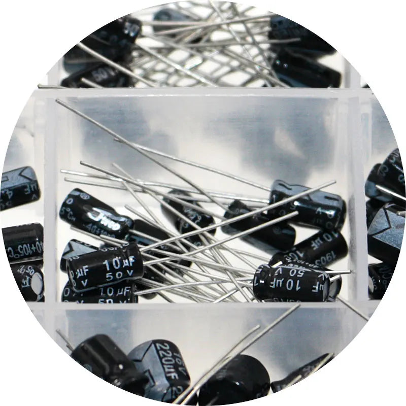 300pcs 15 Values 0.1uF-470uF Mix Electrolytic Capacitor Kit With Storage Box